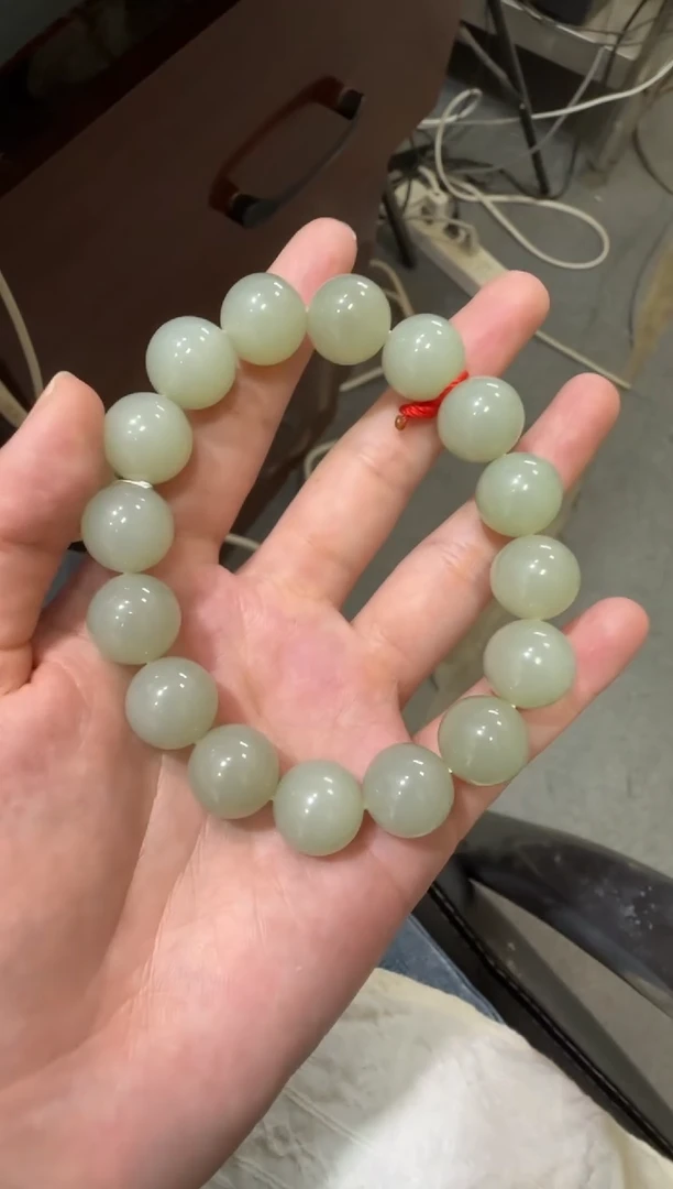 未镶嵌手串和田玉且末近矿高青白手串（产地直发）