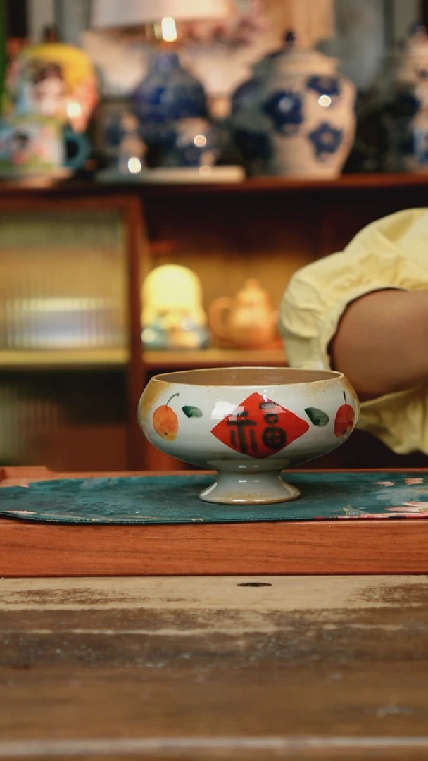 瓷片景德镇纯手工釉下彩精品茶具水杯