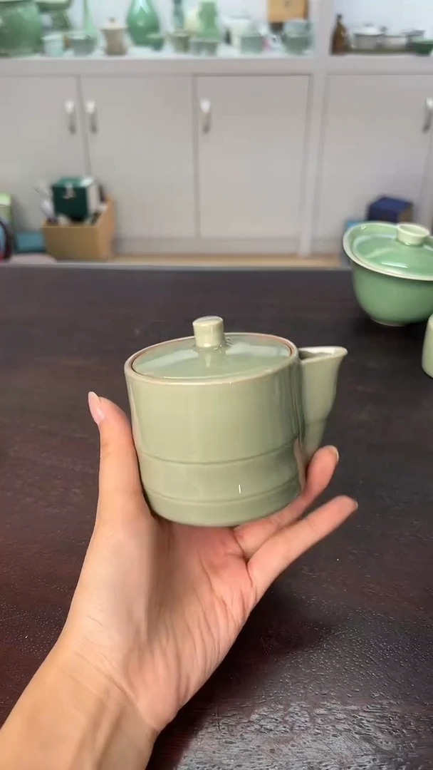 龙泉云间青瓷小米茶器