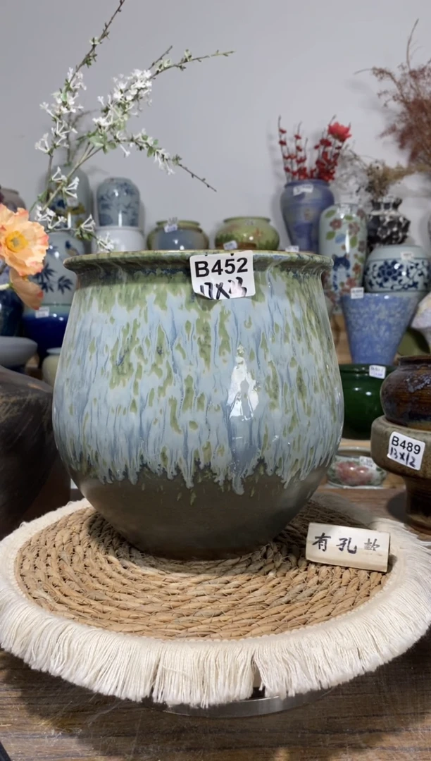 景德镇瓷韵陶瓷花盆   手工制品 完美主义者慎拍 B452