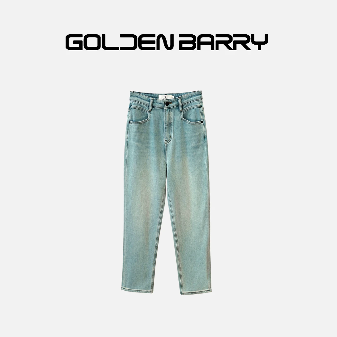 【返季福 利】503144磨毛牛仔直筒裤【微瑕】