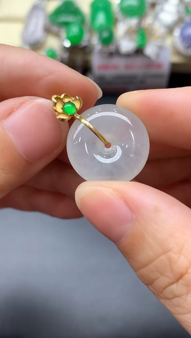 颈饰18K金镶嵌翡翠511-中国好珍宝