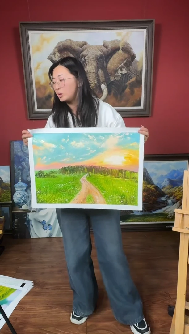 油画【75号】约53*35cm丨朝鲜原创纯手绘孤品油画丨顺丰包邮