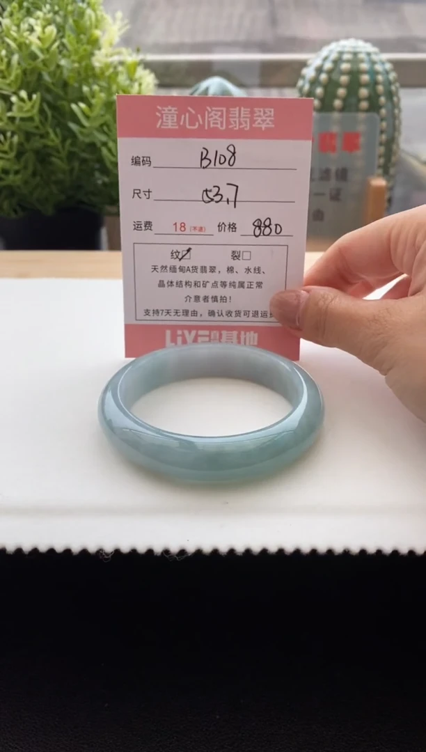 未镶嵌手镯翡翠53.8圈口 编码 b108