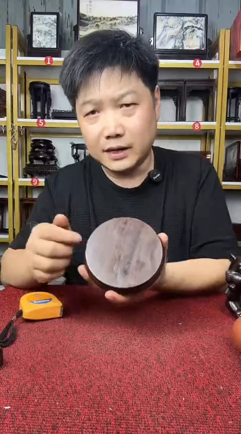 木非洲黑檀圆底座11*2CM