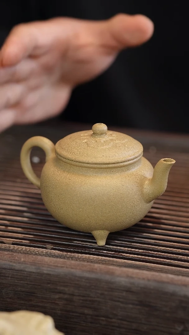 茶壶紫砂原矿手工制作大彬如意 绿泥 180cc