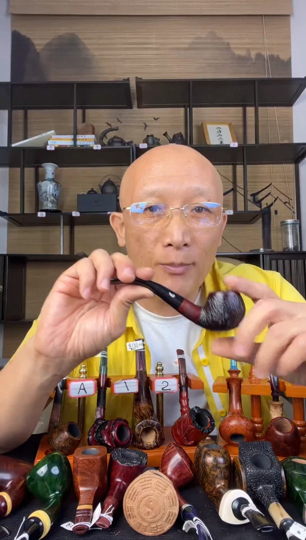 木纯手工意大利石楠木烟斗