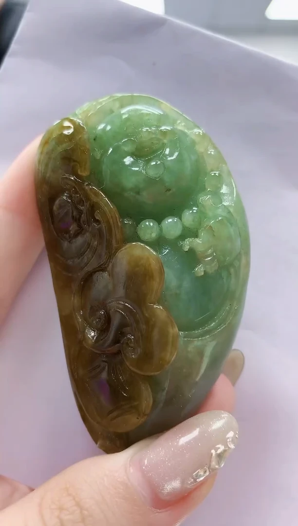 未镶嵌定制翡翠5145jw-毛货挂件32