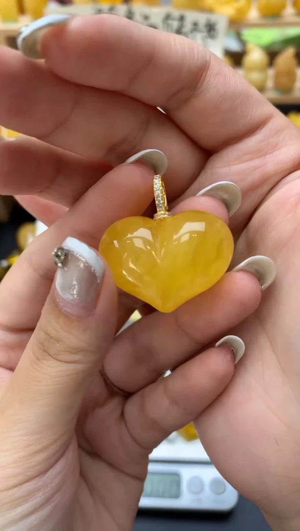 琥珀银S925镶嵌珠宝奇石068琥珀蜜蜡微瑕