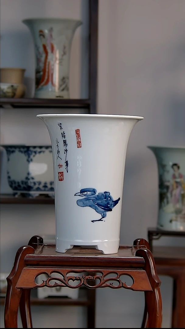 景德镇陶瓷手工花盆