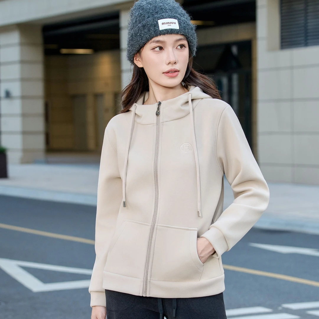 【云端触感】抗寒保暖~穿搭有型！沐丝绒连帽防风外套！