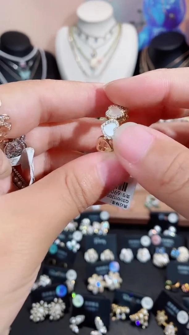 铜合金无925银戒指7567