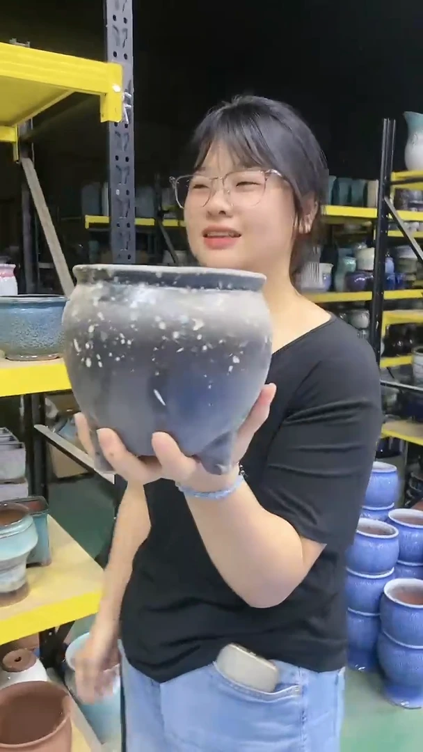 宜兴紫砂粗陶花盆