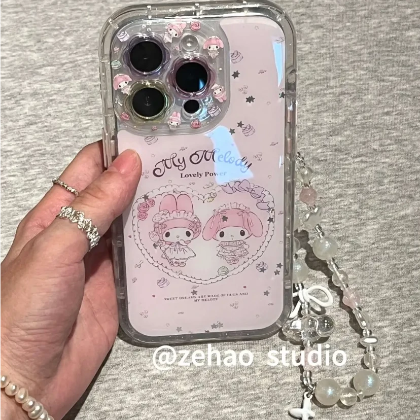 ins气囊包镜头美乐蒂适用苹果16pro手机壳iphone15pro防摔14pro新