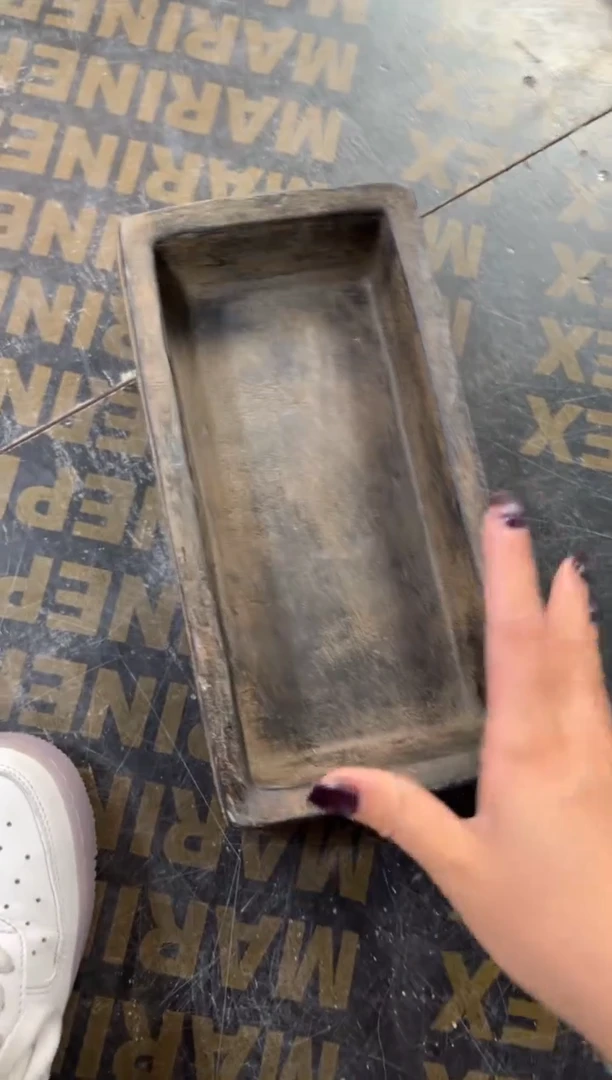 陶土【火山泥】金钱富贵汉砖盆