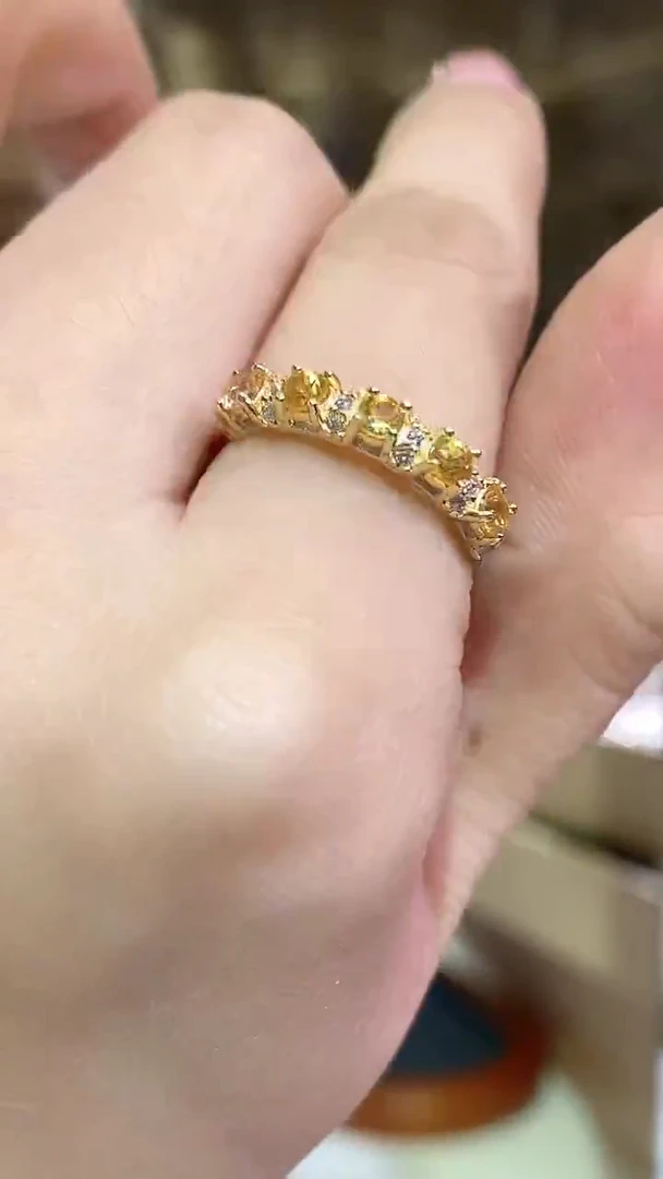 戒指彩色蓝宝石银S925镶嵌172ZB1030产品一个