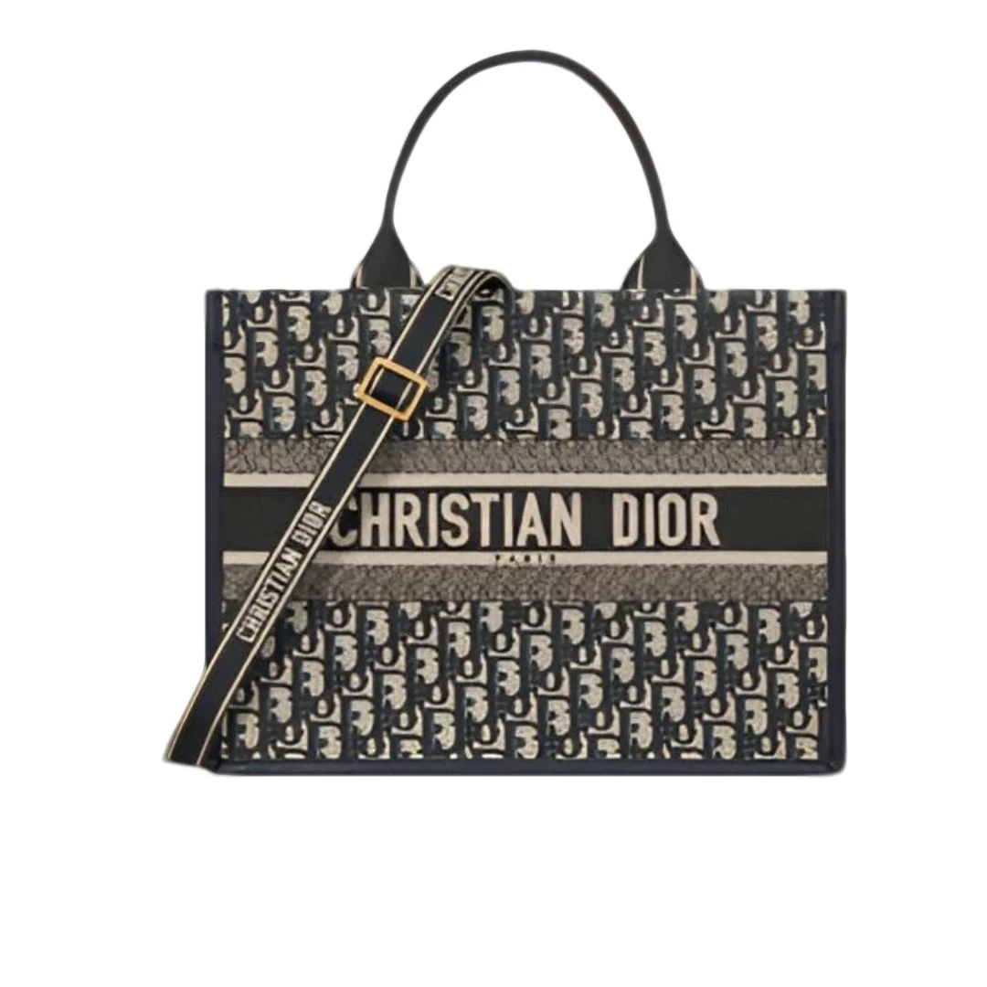 99新 DIOR/迪奥 丨道道｜新款深蓝老花中号托特