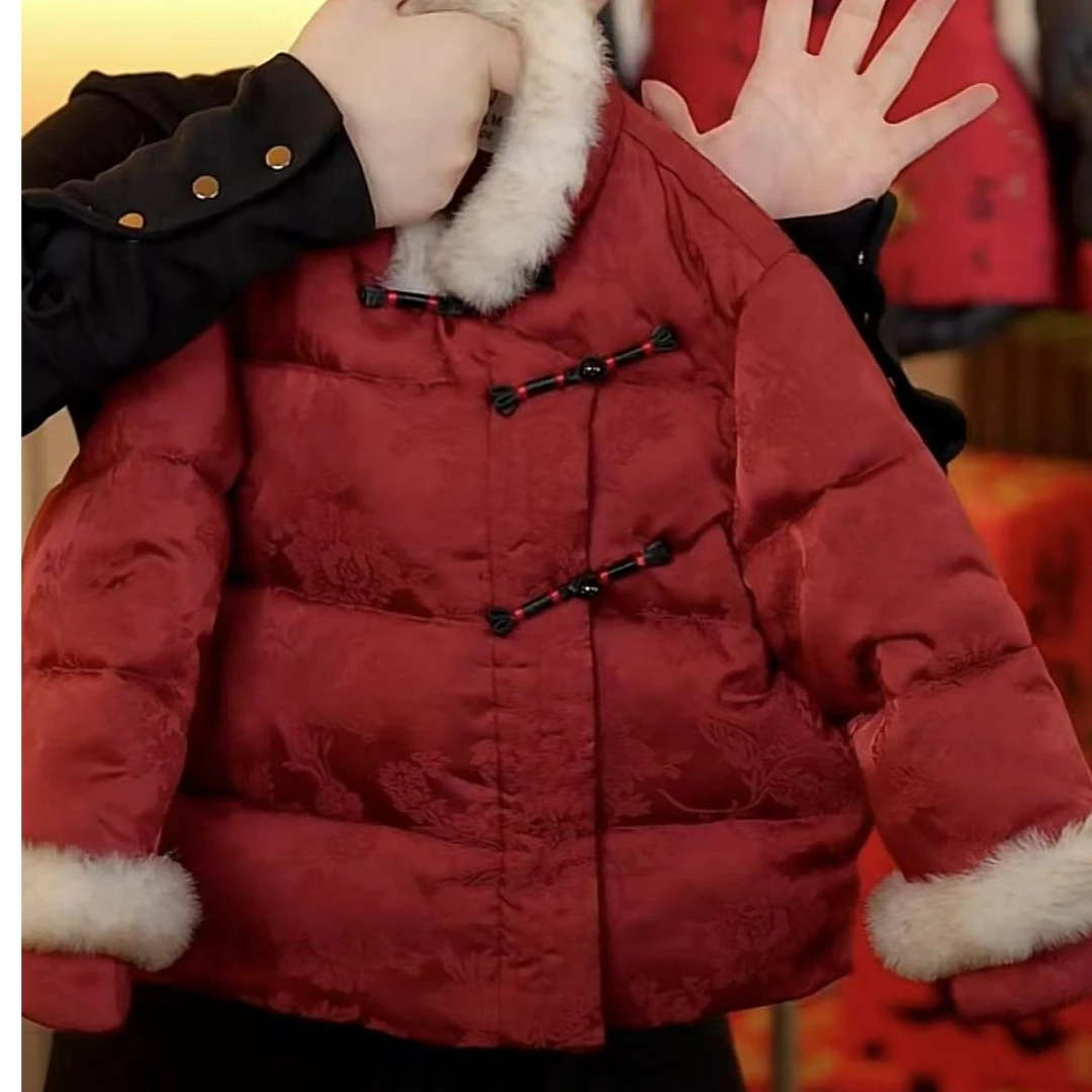 【拜年迎春】百伊原创2024冬季男女童拜年服年装棉服MJD246675