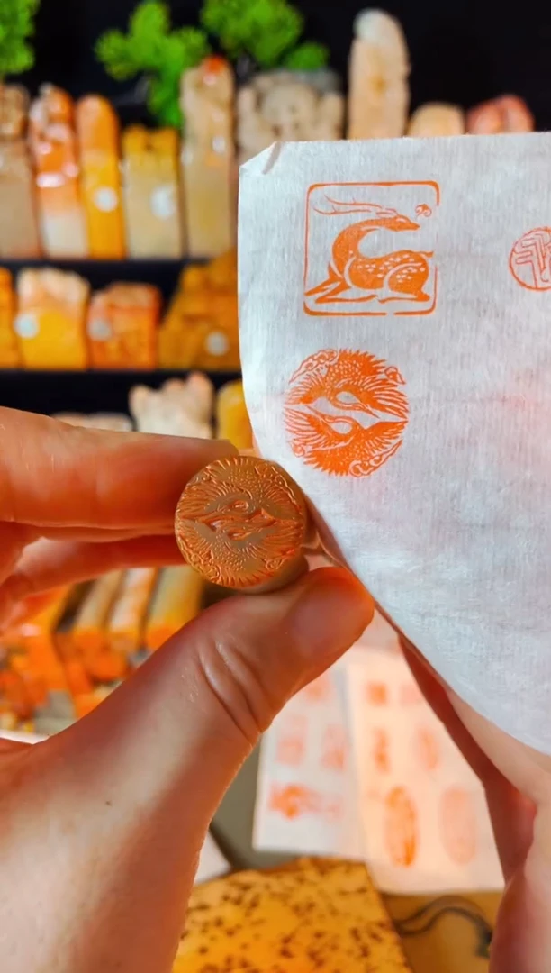 【闪购商品】巴林石印石手工篆刻《鹤舞》2.0