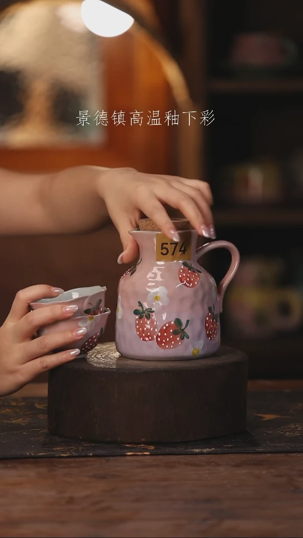 陶瓷景德镇高温釉下手绘陶瓷574