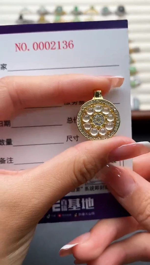 银S925镶嵌戒指翡翠555555+6