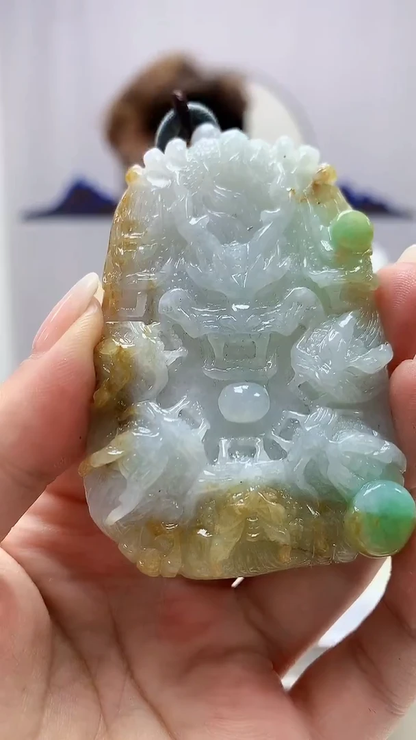 定制翡翠未镶嵌4868ms-毛货34龙