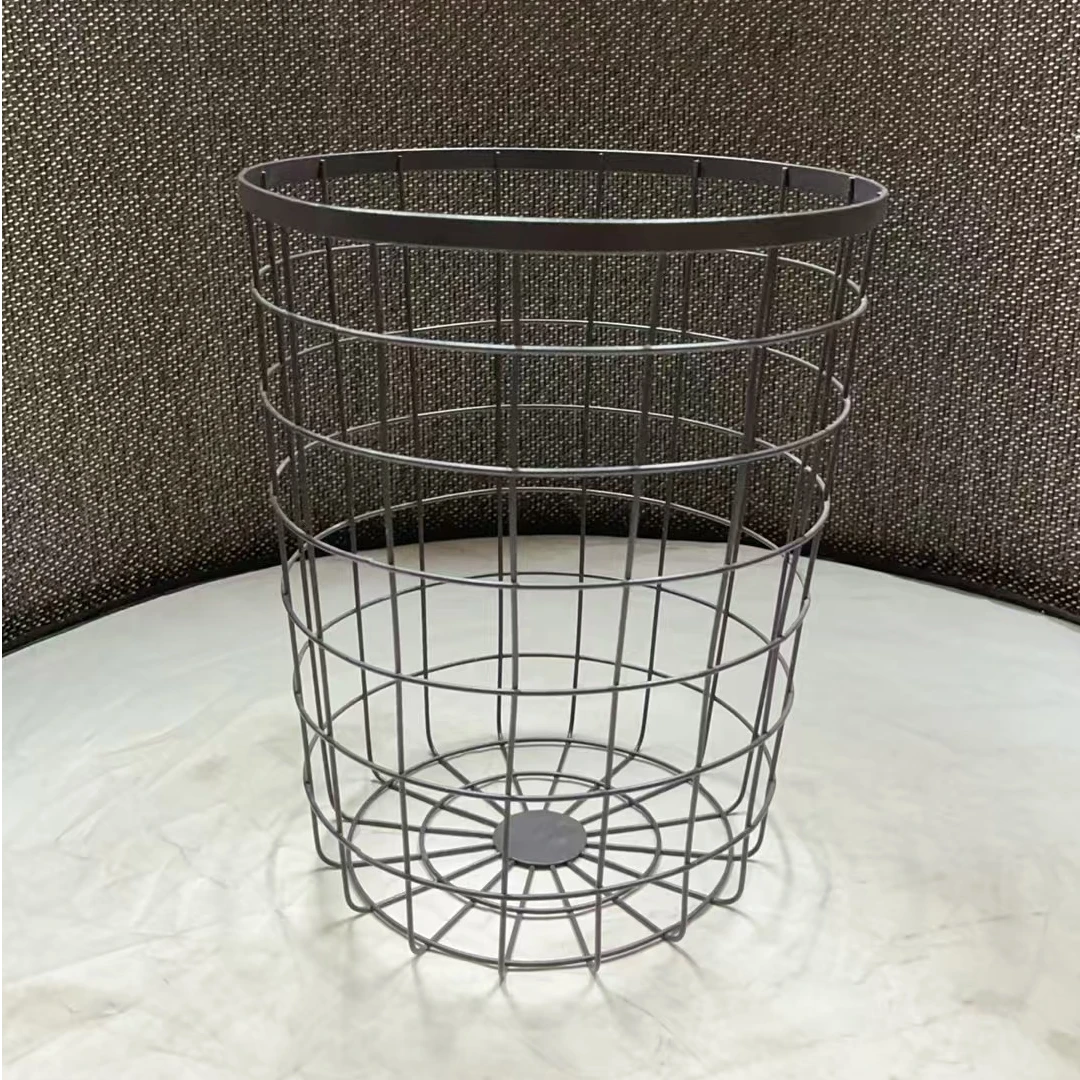 2499微瑕款 直径24高28CM 铁艺收纳筐圆形储物桶创意简约储物筐