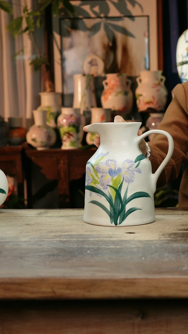 【闪购商品】瓷片景德镇纯手工釉下彩精品花瓶
