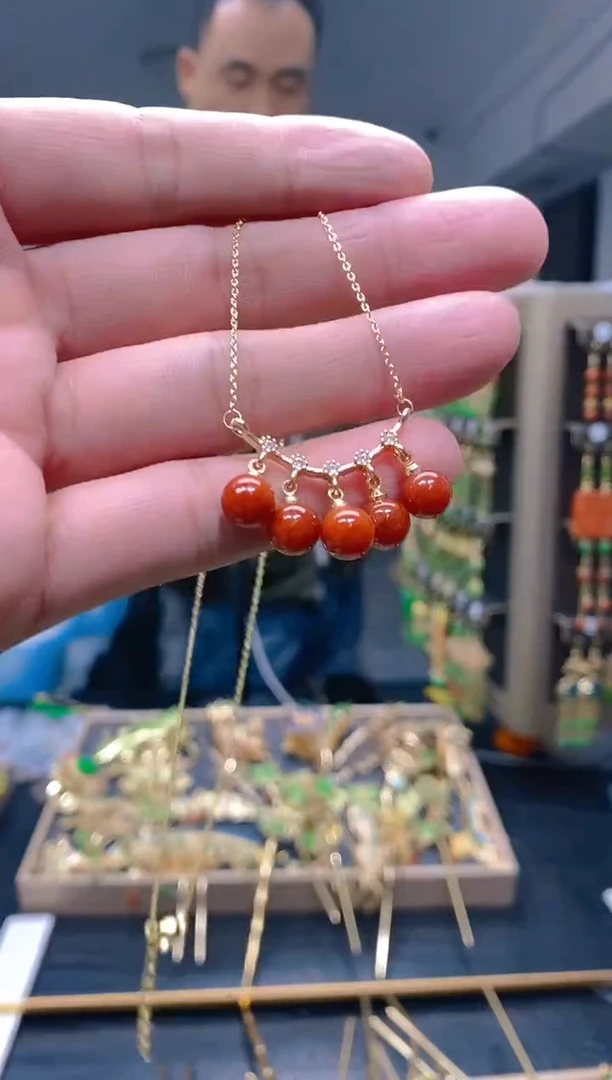 【闪购商品】翡翠耳饰合金146翡翠锁骨链