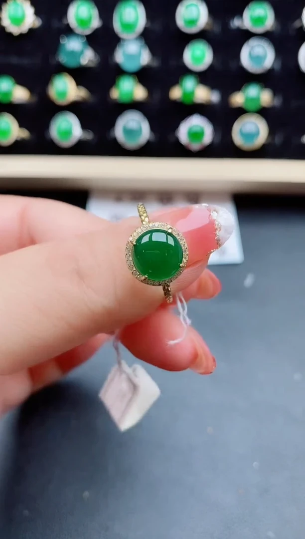 【闪购商品】翡翠戒指银S925镶嵌6555554