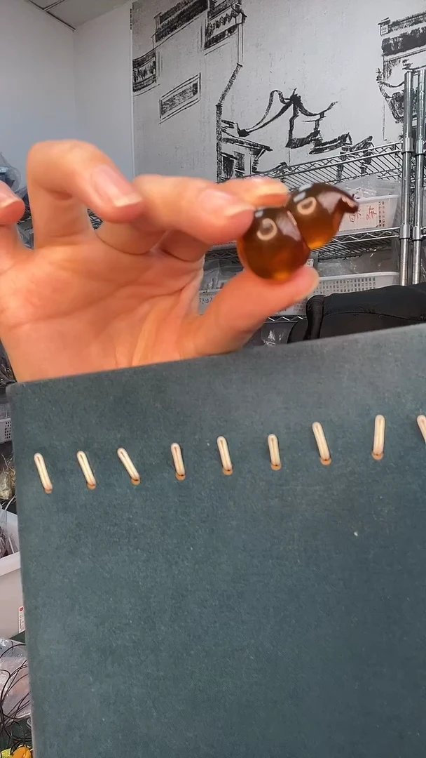 裸石琥珀未镶嵌A2835红蓝珀