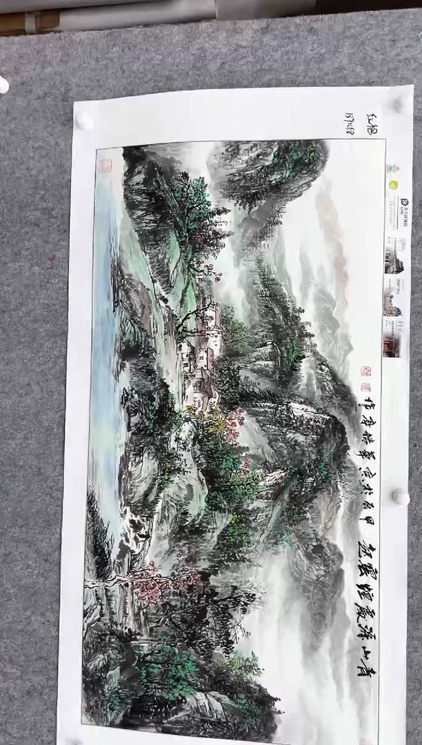 国画张传亭老师的红袍作品