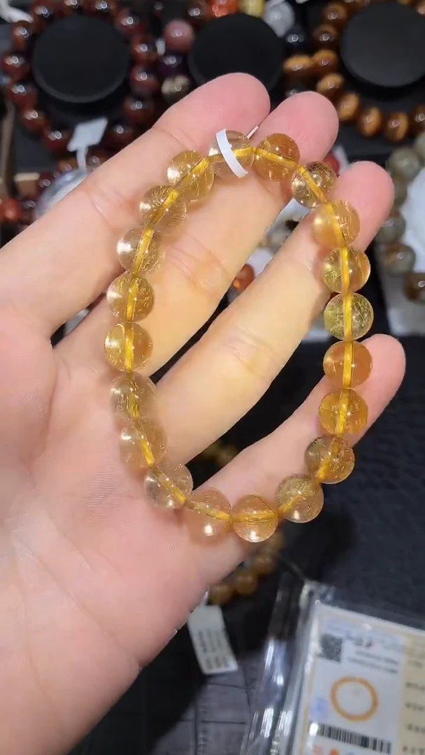 未镶嵌手链水晶金发晶单圈手链A9