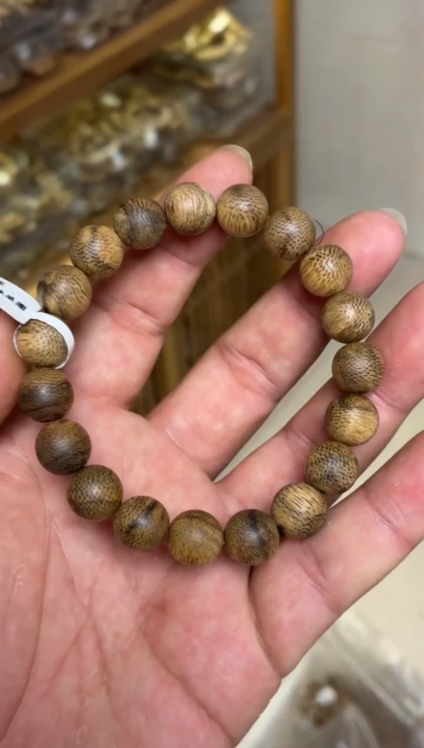 沉香手串 文莱圆珠单圈1.1+多样性发其一