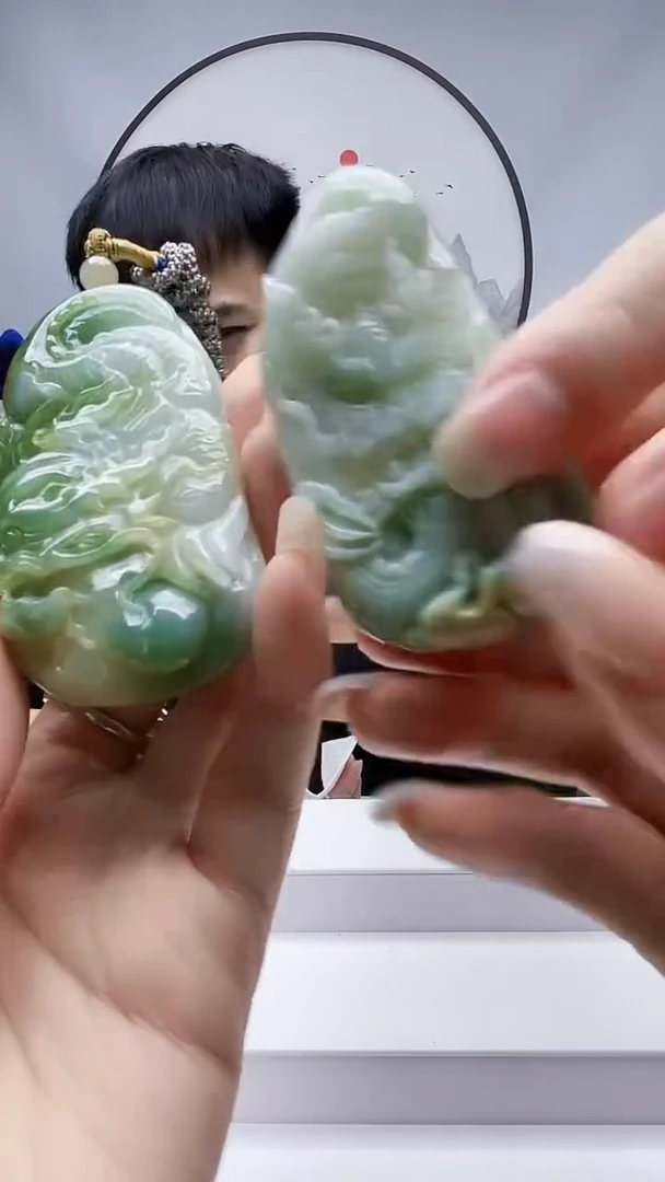 未镶嵌定制翡翠毛货挂件137