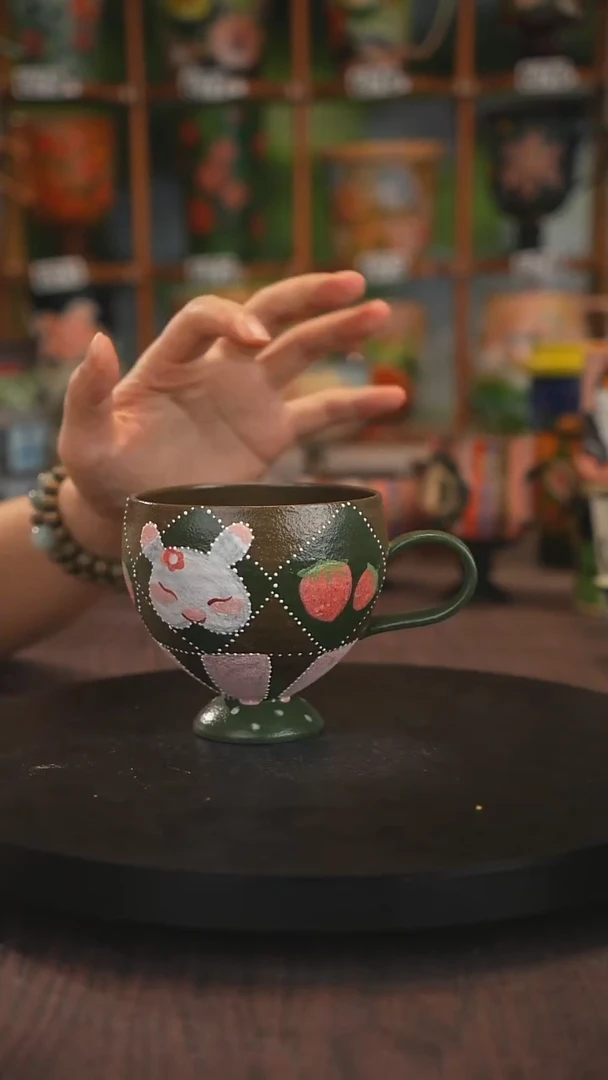 紫砂油画手绘釉下彩