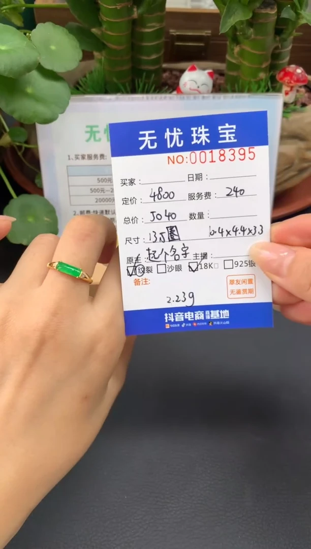 18K金镶嵌定制翡翠靓***kA288