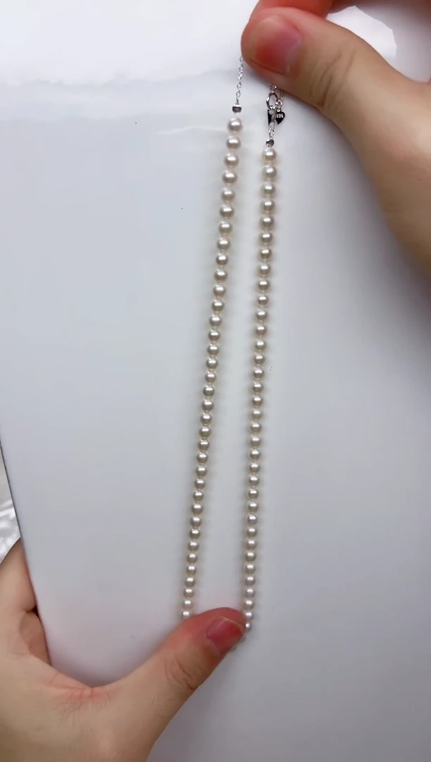 项链未镶嵌淡水珍珠白色近正圆5-5.5mm