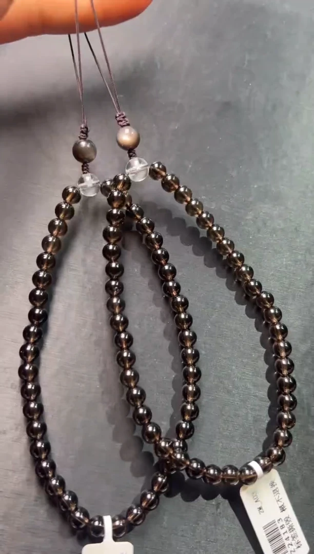 水晶手串未镶嵌茶水晶归一手机挂 Z24183 多样性发一