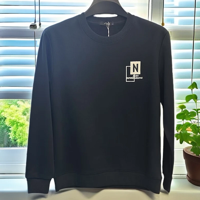 街头男人帮加绒卫衣黑色白色简约百搭款