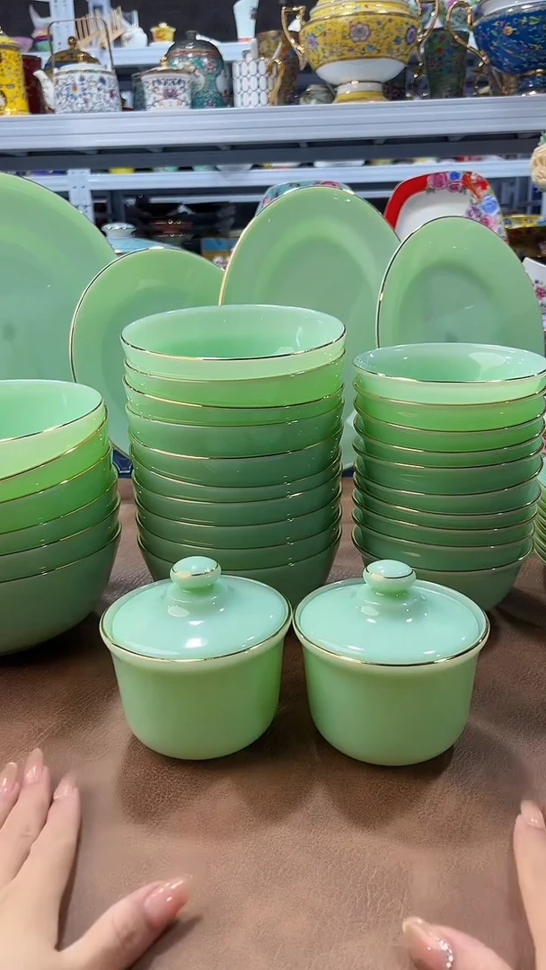 玉瓷炖盅2只餐具
