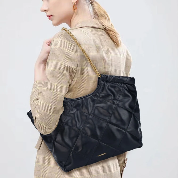 【袁班长专属】新款斜挎包女生高级感小众链条单肩托特包1069