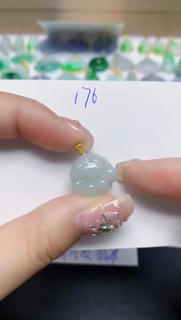 颈饰未镶嵌翡翠天然缅甸翡翠A货翡翠百元以上9元证书费自理