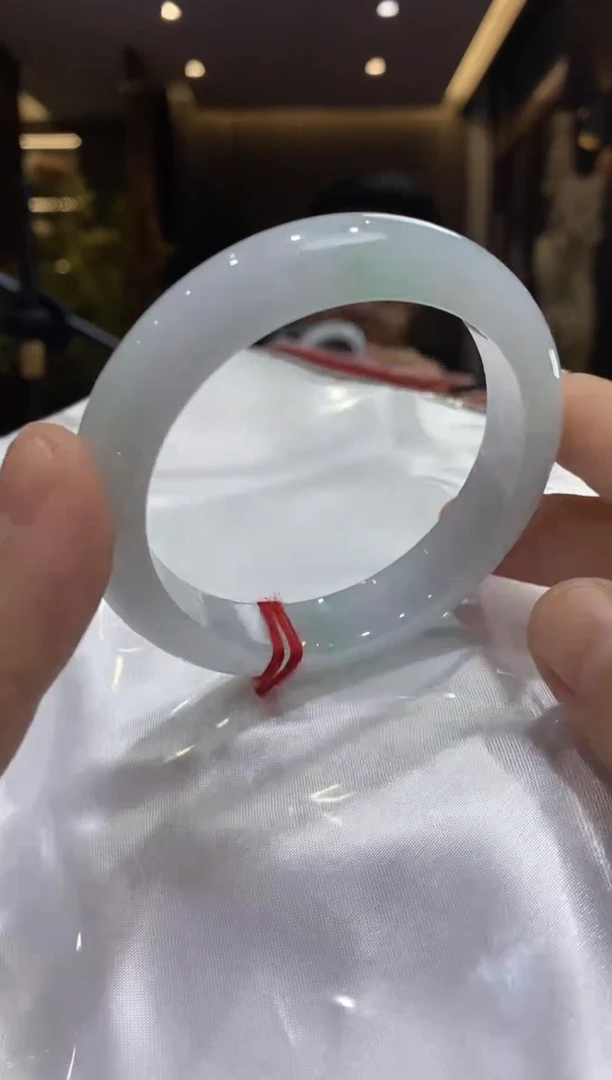未镶嵌手镯翡翠3号天然翡翠手镯 圈口55-56 微瑕 石纹