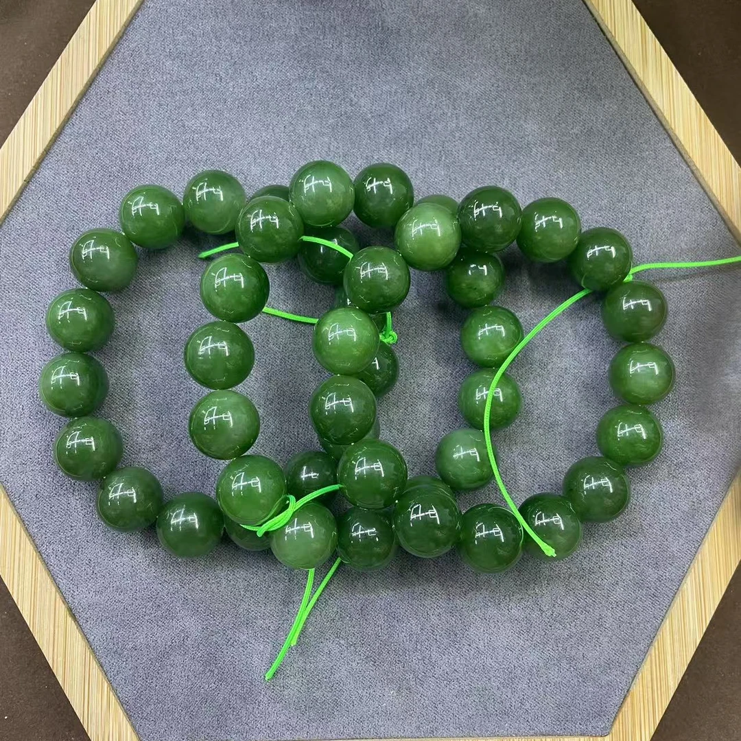 和田玉碧玉k13-14手串（颜色微区多样性发货拍一发一）