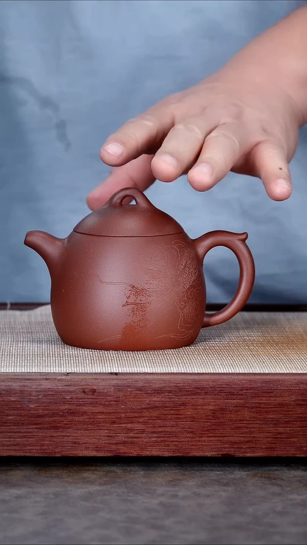 茶壶紫砂底槽清祥龙献瑞秦权@@CH02509