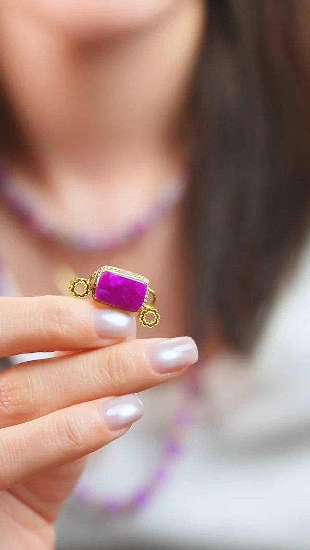 18K金镶嵌苏纪石（舒俱来）吊坠(不含链)11