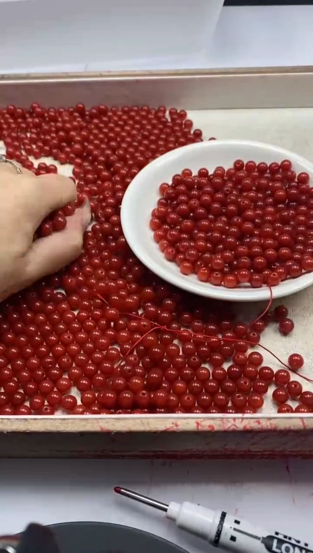 【闪购商品】玛瑙/玉髓颈饰未镶嵌W2284满肉南红6mm*40颗