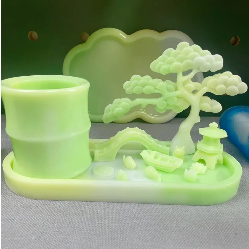 手作滴胶创意礼品摆台配件支架收纳潮玩定制流沙配件造景饰品手工