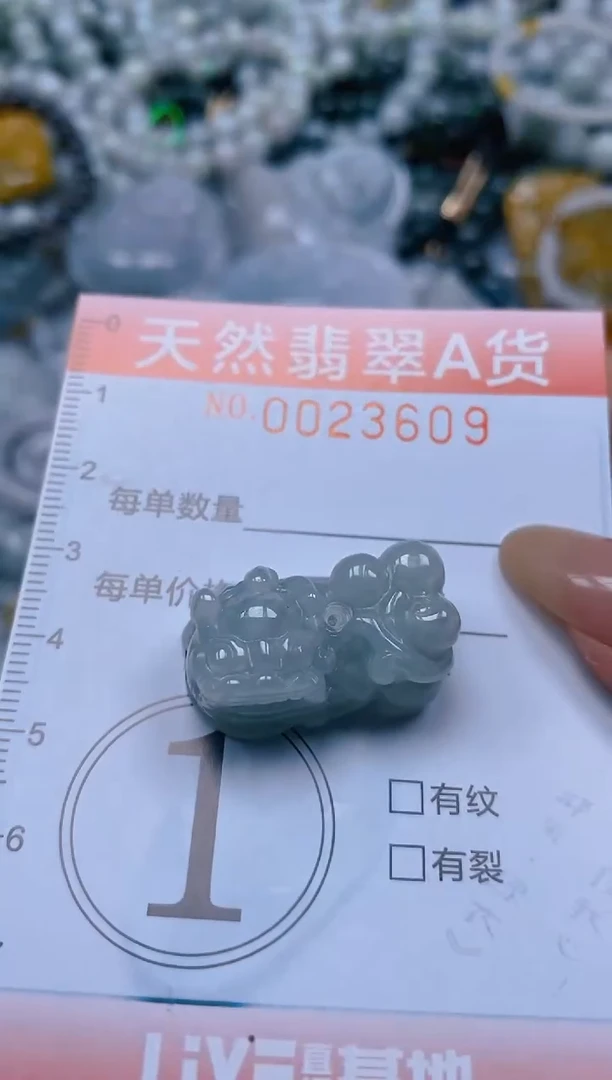翡翠未镶嵌颈饰闪购0023609